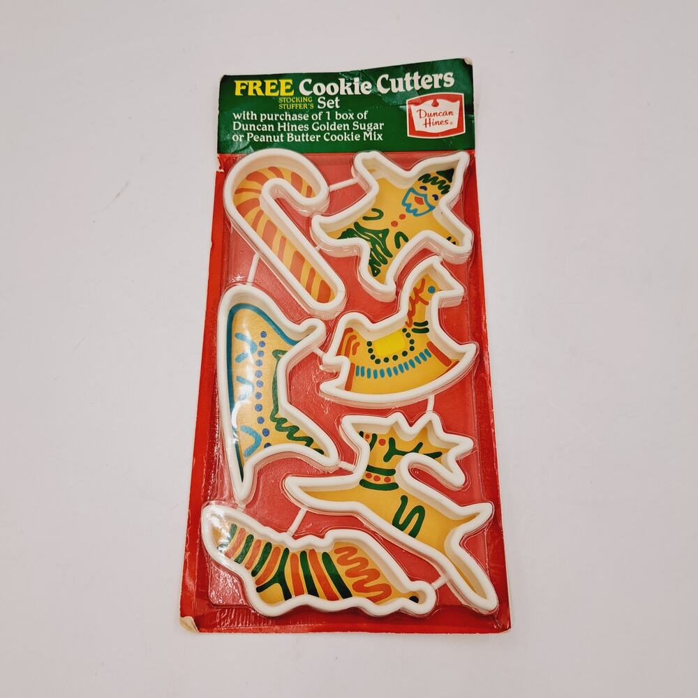 VTG 70'S Duncan Hines Cookie Cutter Set 6 Cutters